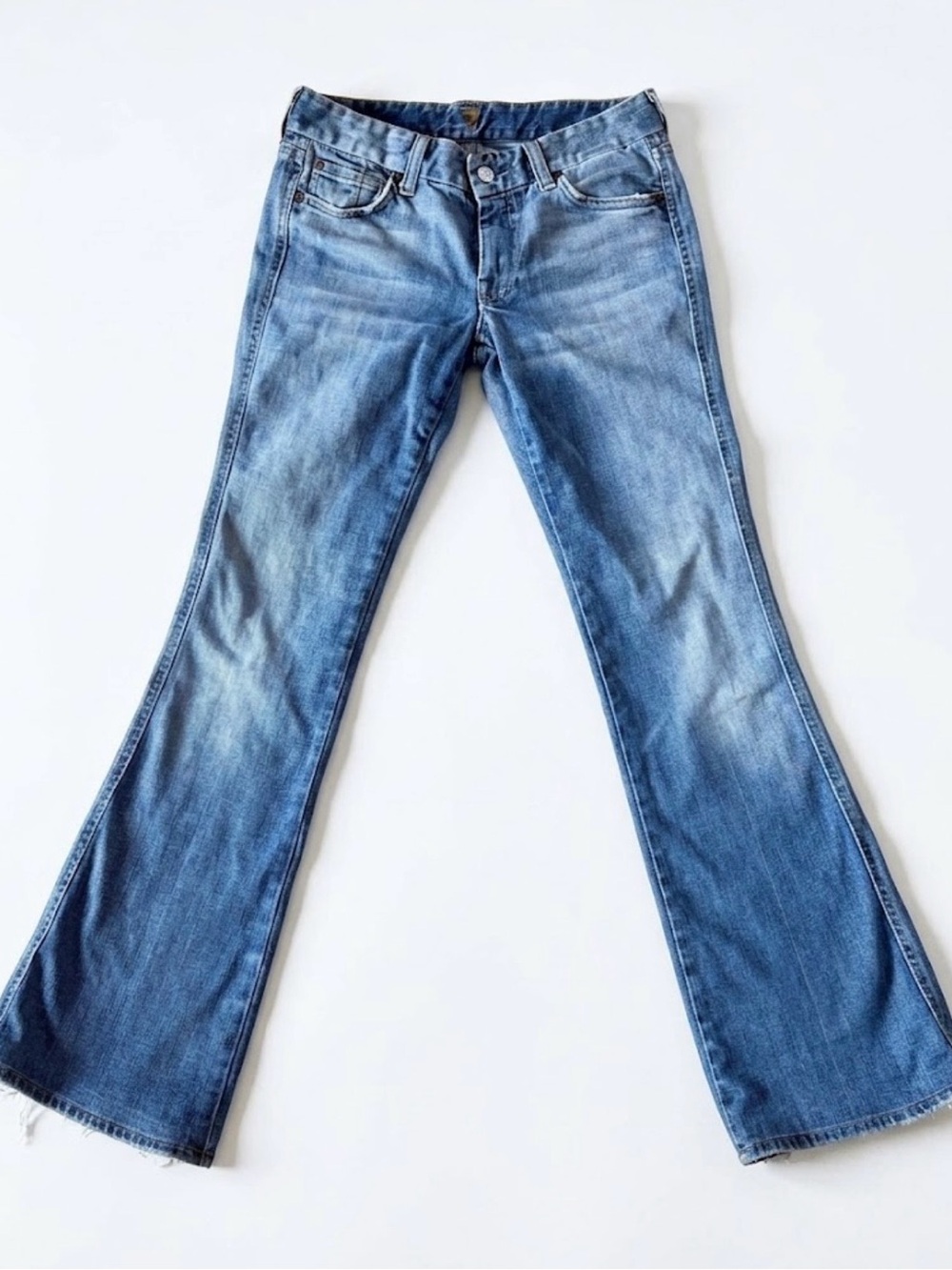 7 For All Mankind Women's Light Blue Flare Jeans